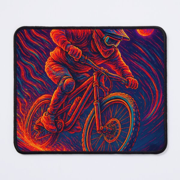 Item preview, Inferno Flow – Red, Blue & Orange MTB Design designed and sold by GrizzlyCollective.