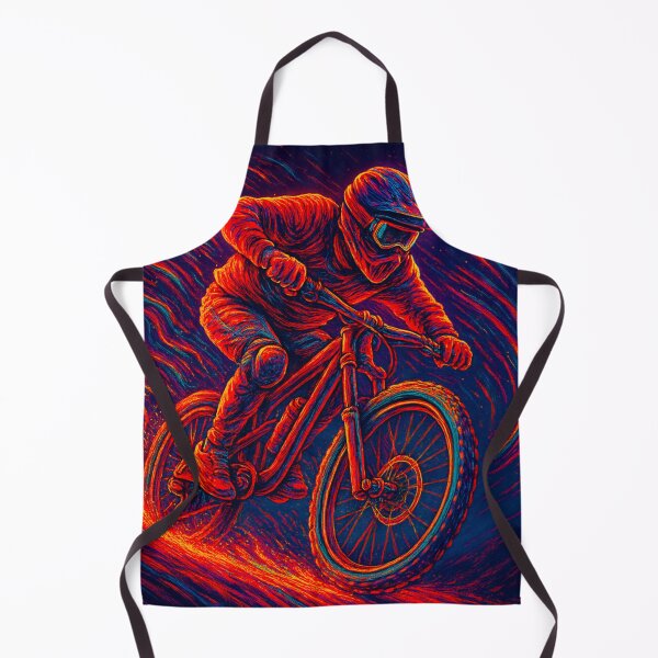 Item preview, Inferno Flow – Red, Blue & Orange MTB Design designed and sold by GrizzlyCollective.