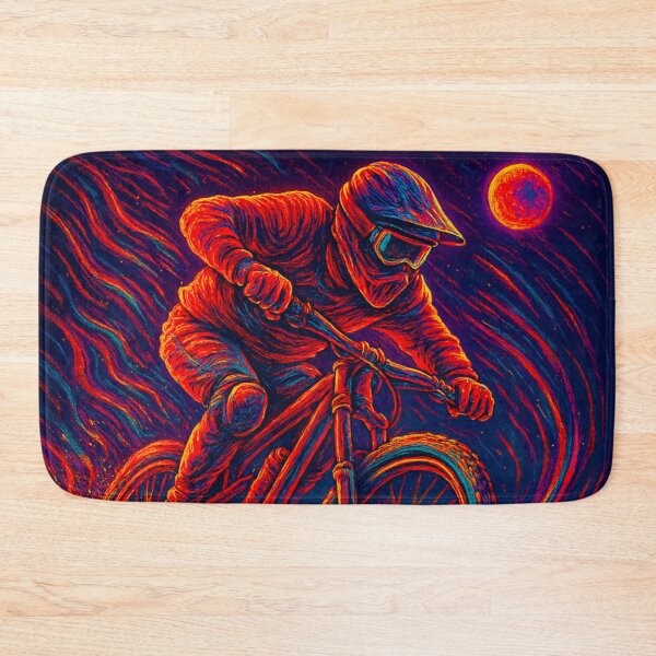 Item preview, Inferno Flow – Red, Blue & Orange MTB Design designed and sold by GrizzlyCollective.