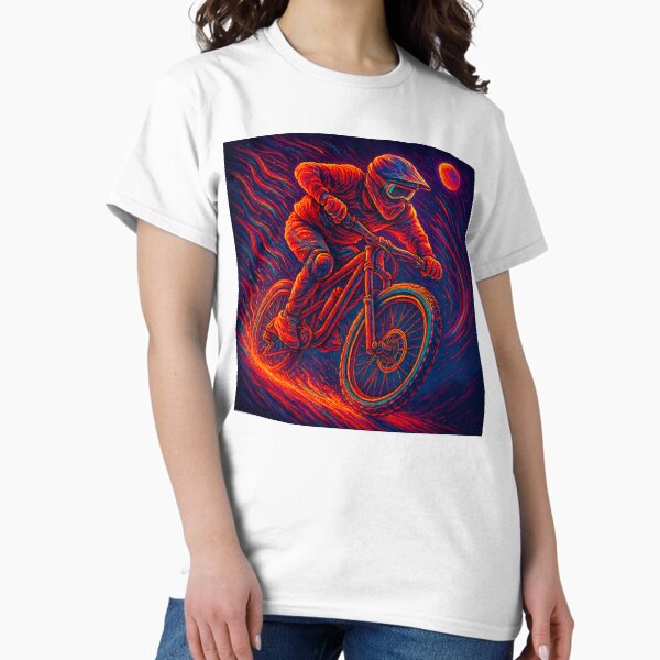 Item preview, Inferno Flow – Red, Blue & Orange MTB Design designed and sold by GrizzlyCompany.