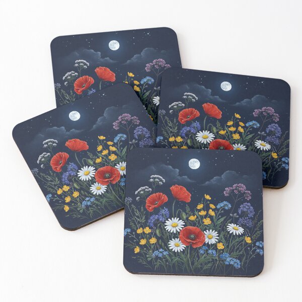 Item preview, Moon Kissed Wildflowers - Enchanted Night Garden designed and sold by DaisyHouse.