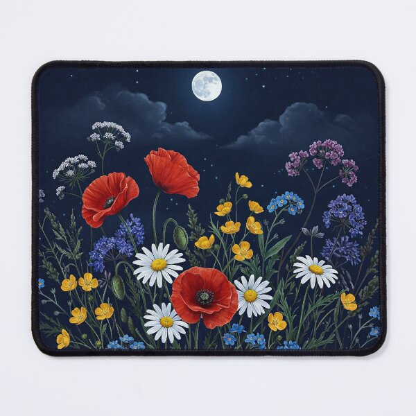 Item preview, Moon Kissed Wildflowers - Enchanted Night Garden designed and sold by DaisyHouse.