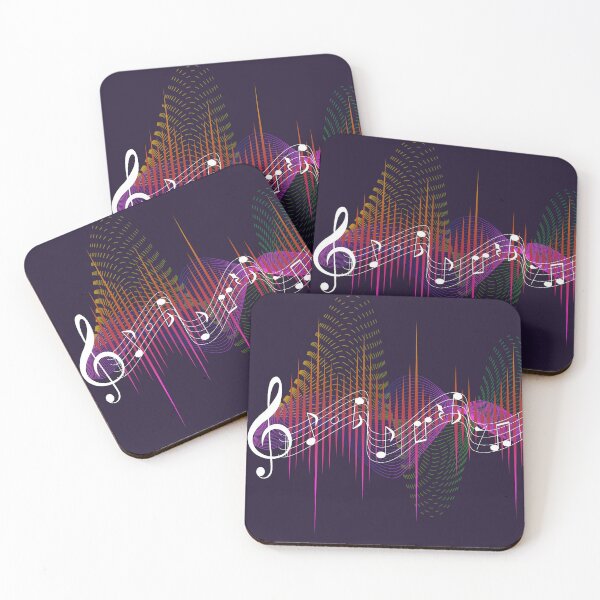 Item preview, Music notes - frequencies white designed and sold by LiskoDesign.