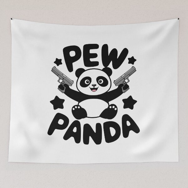 Item preview, Pew Pew Panda! Cute Panda Bear With Guns designed and sold by PMCreative.