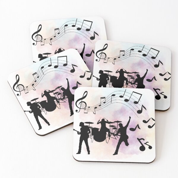 Item preview, Music notes falling - music band black  designed and sold by LiskoDesign.