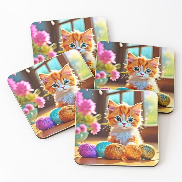 Item preview, Cute Kitten Yarn designed and sold by Health And Fitness Posts e-Store.