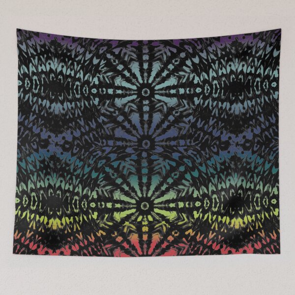 Item preview, Black Tie Dye with rainbow background designed and sold by AuroraXGreen.