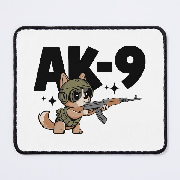 Item preview, AK-9! Tactical Dog AK-47 Pun designed and sold by PMCreative.