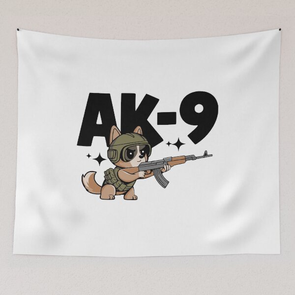 Item preview, AK-9! Tactical Dog AK-47 Pun designed and sold by PMCreative.