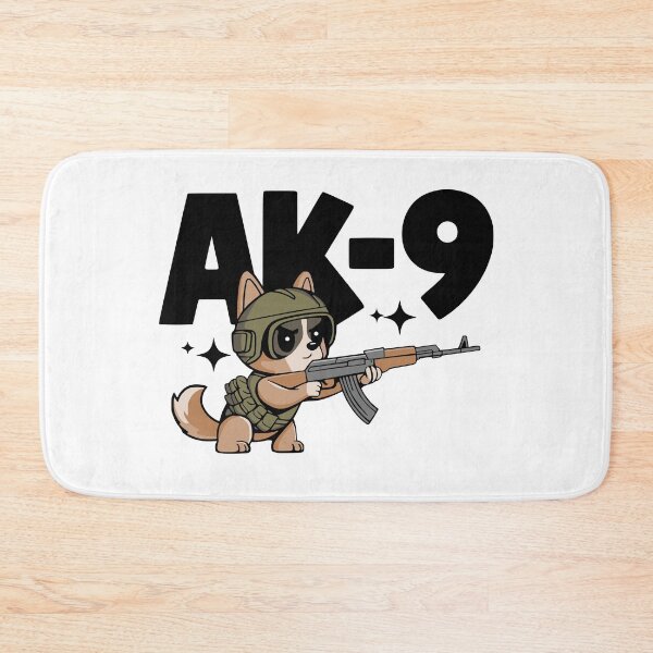 Artikelvorschau, AK-9! Taktischer Hund AK-47 Wortspiel entworfen und verkauft von PMCreative.
