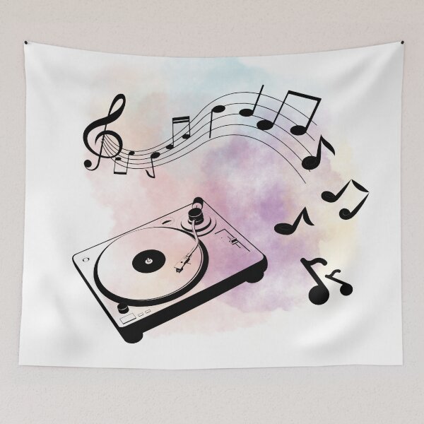 Item preview, Music notes falling - DJ black designed and sold by LiskoDesign.
