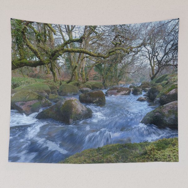 Item preview, Mossy Trees and River Dart Flowing at Dartmeet designed and sold by rawshutterbug.