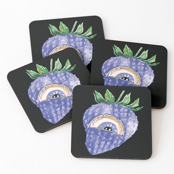 Item preview, Abstact strawberry black pattern designed and sold by StudioViArt.