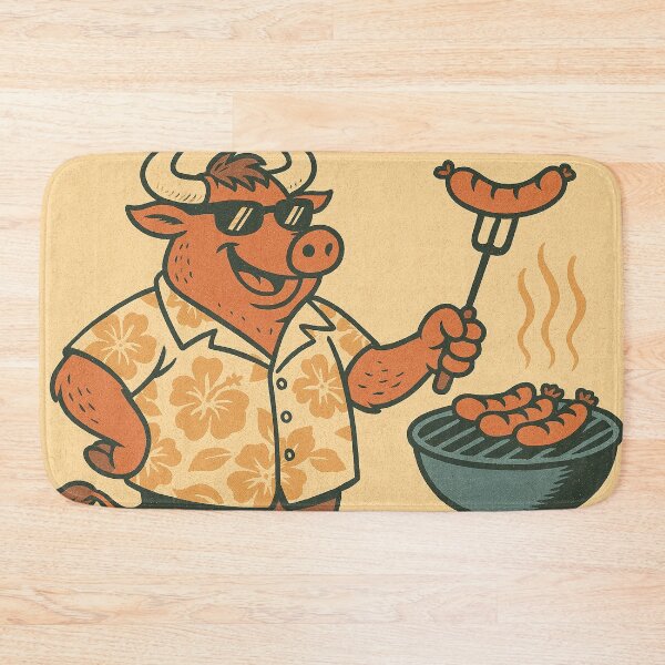 Item preview, Funny bull grills sausages designed and sold by Mauswohn.