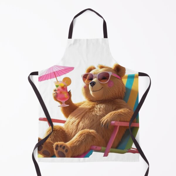 Item preview, Beachside  chilling  bear designed and sold by TulipsArtDesigns .