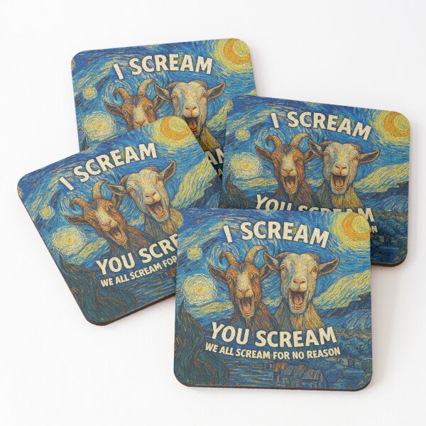 Item preview, Screaming Goats Starry Night Parody – Funny Goat Lover Gift for Farmers & Animal Whisperers designed and sold by KAYDEE01212 ✨.