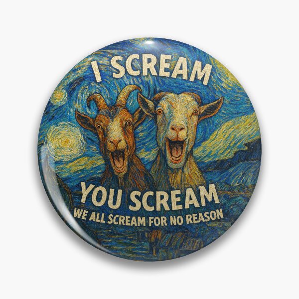 Item preview, Screaming Goats Starry Night Parody – Funny Goat Lover Gift for Farmers & Animal Whisperers designed and sold by KAYDEE01212 ✨.
