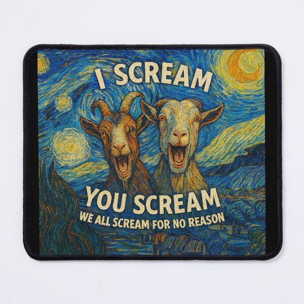 Item preview, Screaming Goats Starry Night Parody – Funny Goat Lover Gift for Farmers & Animal Whisperers designed and sold by KAYDEE01212 ✨.