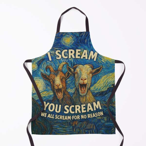 Item preview, Screaming Goats Starry Night Parody – Funny Goat Lover Gift for Farmers & Animal Whisperers designed and sold by KAYDEE01212 ✨.