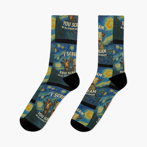 Item preview, Screaming Goats Starry Night Parody – Funny Goat Lover Gift for Farmers & Animal Whisperers designed and sold by KAYDEE01212 ✨.
