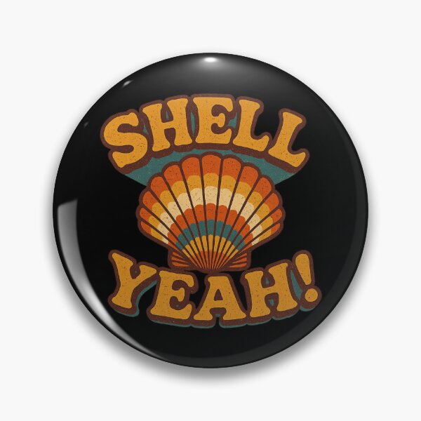 Artikelvorschau, Muschel Yeah! – Wortspiel-Design mit Retro-Beach-Vibes entworfen und verkauft von Kampendesigns.