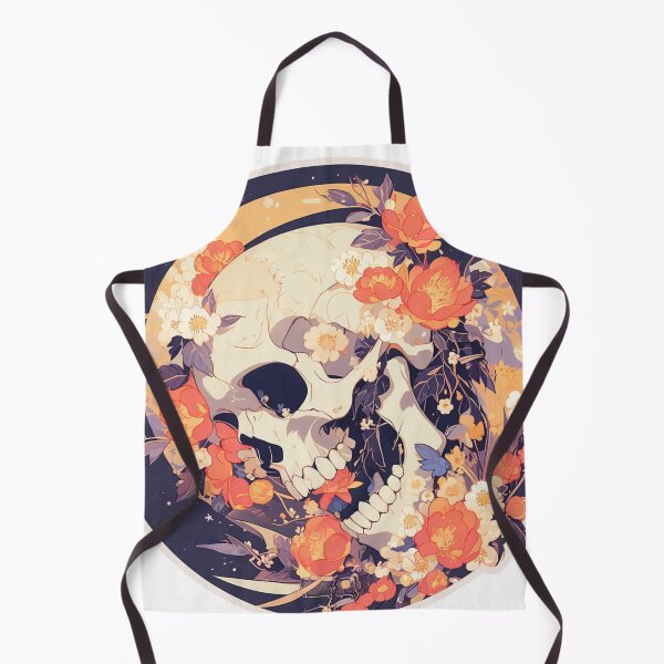 Item preview, Chaotic vibes skull and flowers designed and sold by MendaciousMina.
