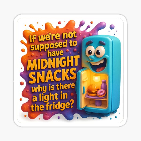 Item preview, Humorous fridge snack saying designed and sold by Girih.