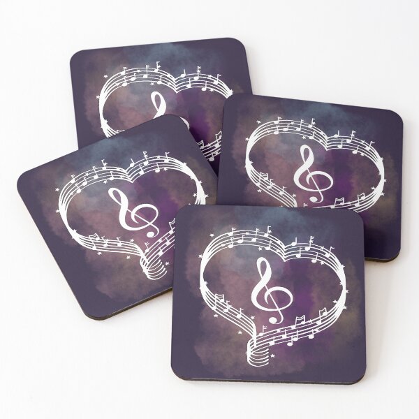Item preview, music notes heart designed and sold by LiskoDesign.