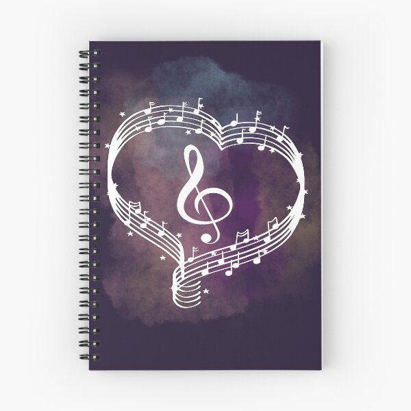 Item preview, music notes heart designed and sold by LiskoDesign.