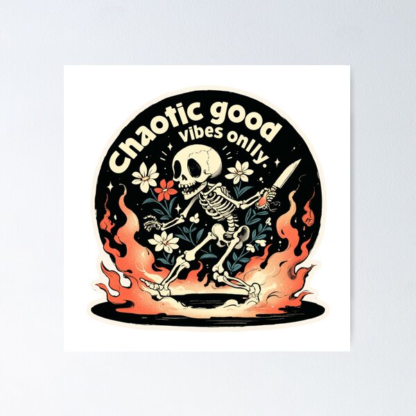 Item preview, Chaotic good vibes only designed and sold by MendaciousMina.