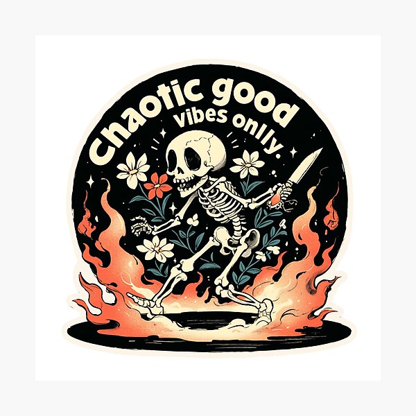 Item preview, Chaotic good vibes only designed and sold by MendaciousMina.