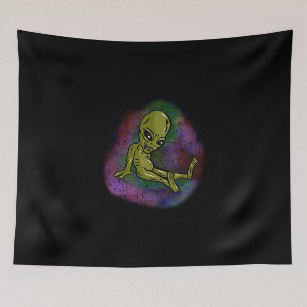 Item preview, Gray alien sitting with tongue relaxed designed and sold by Joncasmiart.