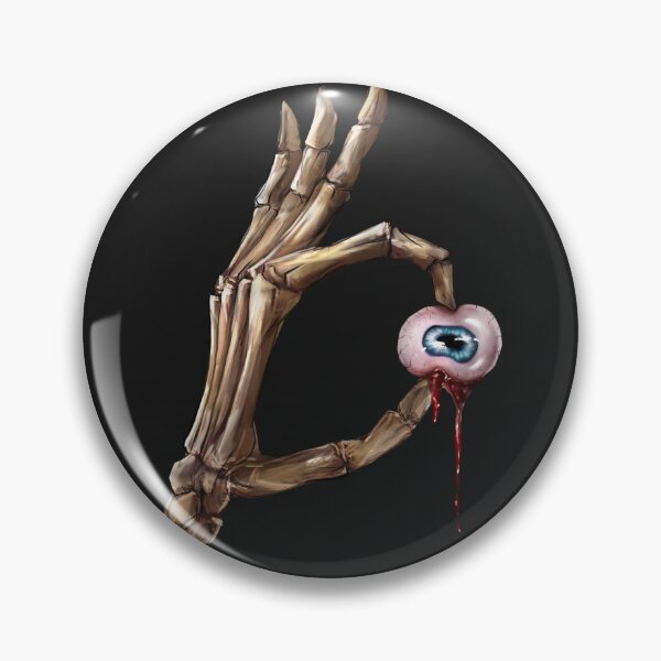 Item preview, Skeleton Hand Squishing Eyeball designed and sold by Robin Mosher.
