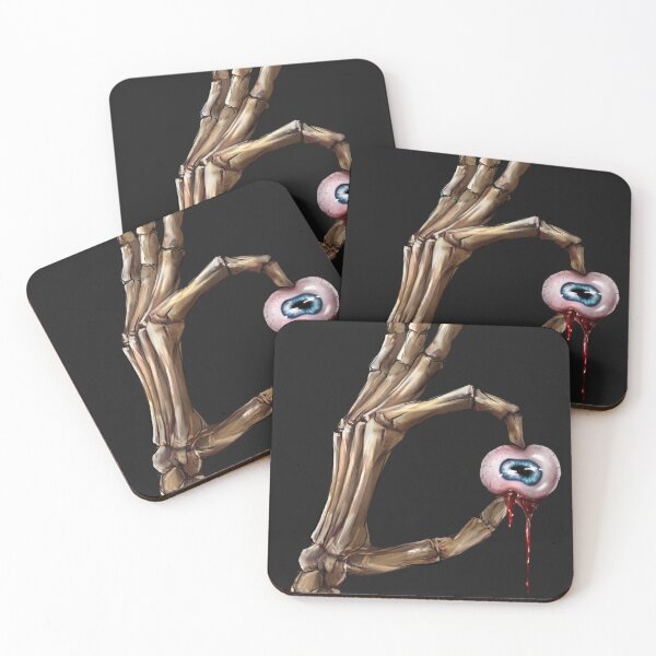 Item preview, Skeleton Hand Squishing Eyeball designed and sold by Robin Mosher.