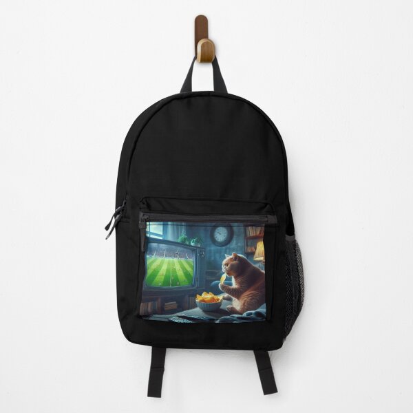 Item preview, Cute cat eats chips and watches a game designed and sold by Dogandesighn.