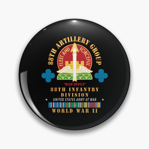 Item preview, 88th Artillery Group - DUI - 88th Infantry Division - Blue Devils - w WWII EUR SVC X 300 designed and sold by Military Insignia Products.