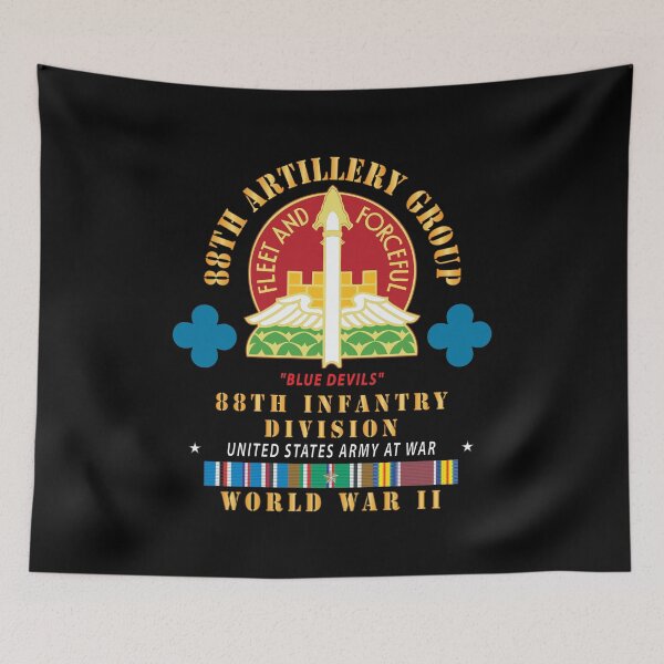 Item preview, 88th Artillery Group - DUI - 88th Infantry Division - Blue Devils - w WWII EUR SVC X 300 designed and sold by Military Insignia Products.