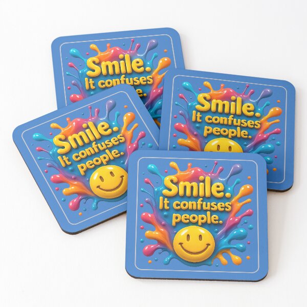 Item preview, Humorous reminder: Smiling confuses people designed and sold by Girih.