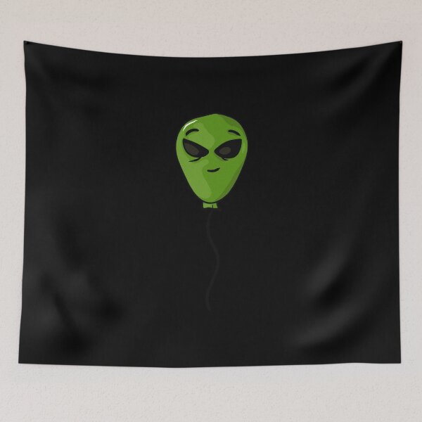 Item preview, Green alien balloon with a smile designed and sold by Joncasmiart.