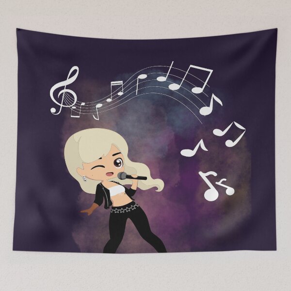 Item preview, Music notes falling - female singer blonde designed and sold by LiskoDesign.