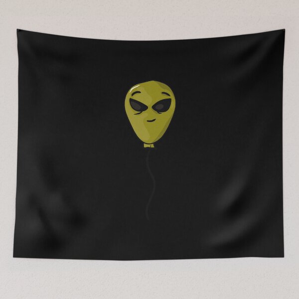 Item preview, Gray alien balloon with a smile designed and sold by Joncasmiart.