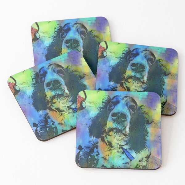 Item preview, A colorful portrait of a Cocker Spaniel dog designed and sold by TAnnao.