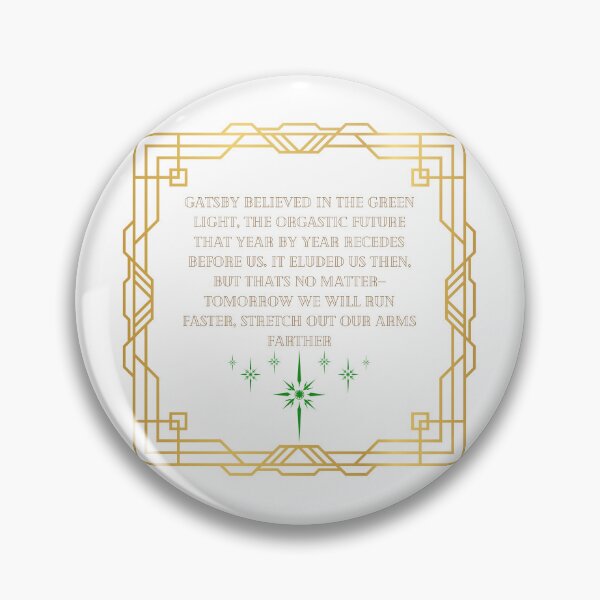 Item preview, The Green Light - The Great Gatsby by F. Scott Fitzgerald - Art Deco - Quote designed and sold by AngelicAdornments.