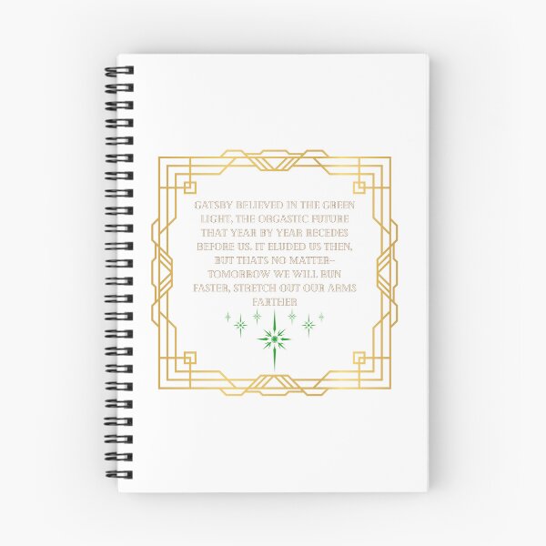 Item preview, The Green Light - The Great Gatsby by F. Scott Fitzgerald - Art Deco - Quote designed and sold by AngelicAdornments.