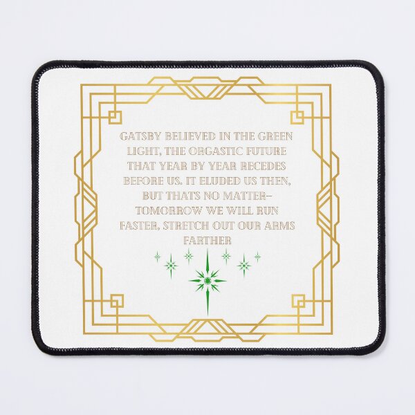 Item preview, The Green Light - The Great Gatsby by F. Scott Fitzgerald - Art Deco - Quote designed and sold by AngelicAdornments.
