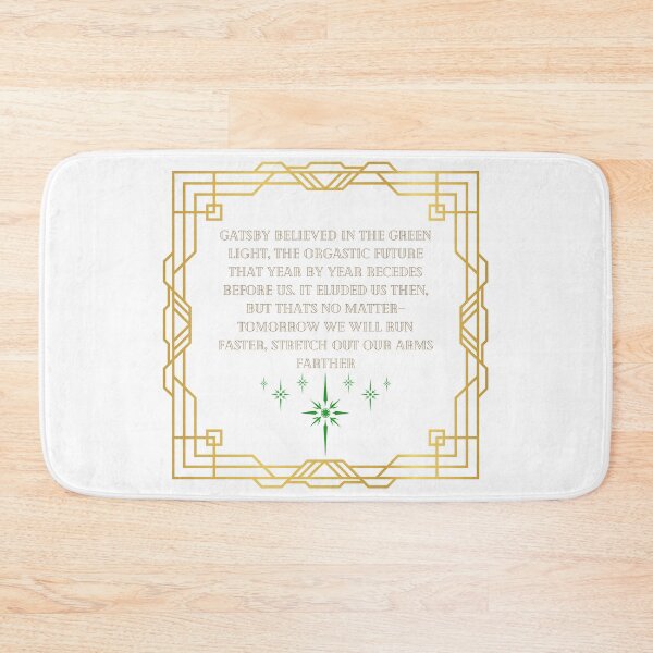 Item preview, The Green Light - The Great Gatsby by F. Scott Fitzgerald - Art Deco - Quote designed and sold by AngelicAdornments.