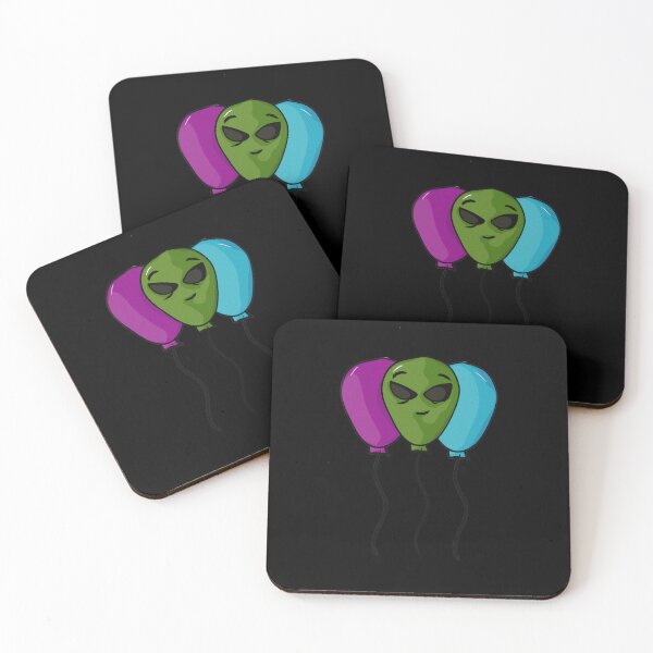 Item preview, Colorful alien balloons with smiles designed and sold by Joncasmiart.