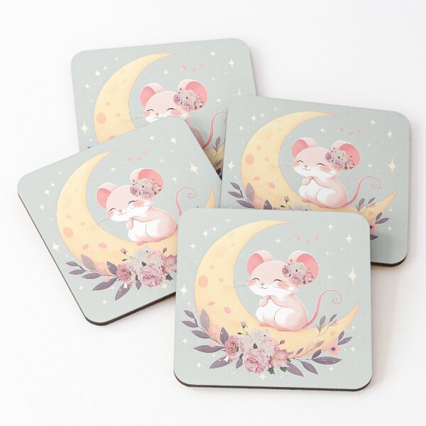 Item preview, Little Smile on the Moon – Soft and Dreamy Floral Design designed and sold by Originaledesign.