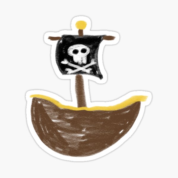 Item preview, Pirate Ship Doodle designed and sold by Oodles and Doodles.