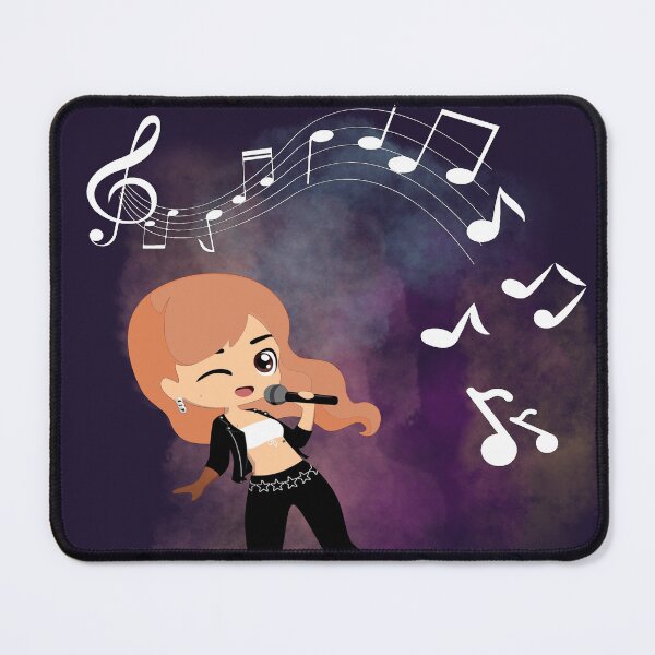 Item preview, Music notes falling - female singer redhead designed and sold by LiskoDesign.